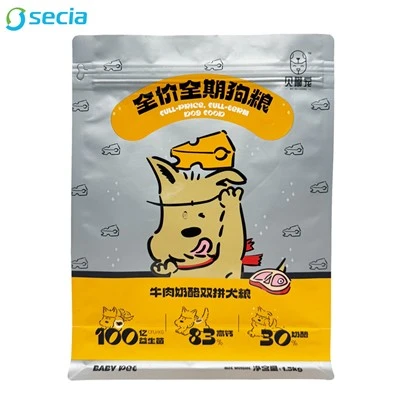 Husă din aluminiu cu fermoar pentru hrana pentru animale de companie